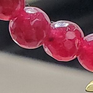 Elegan Genuine Garnets Beaded In A bracelet
